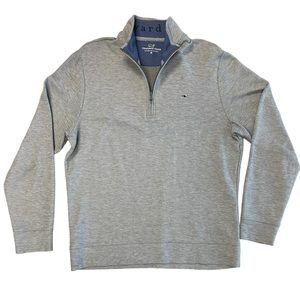 Vineyard Vines Gray Quarter Zip Pullover, Size M